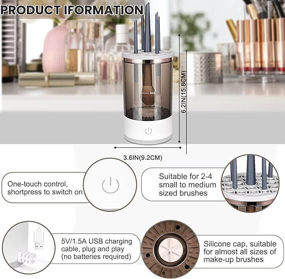 utomatic Makeup Brush Cleaner & Dryer. Deep clean- laamlooks