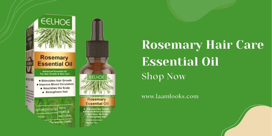 Bottle of 100% Pure Rosemary Oil for Hair Growth with scalp massager