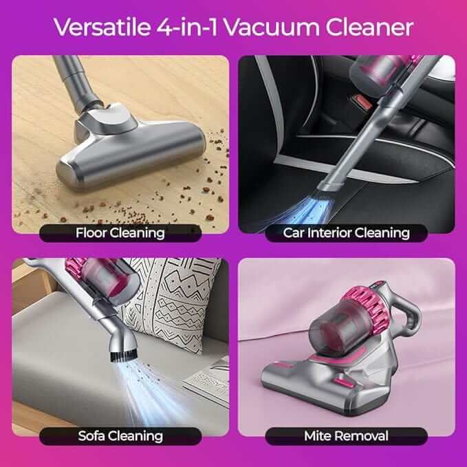 portable car vacuum cleaner cordless with multiple suction attachments