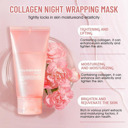 how to apply allony collagen night mask for sagging skin and wrinkles