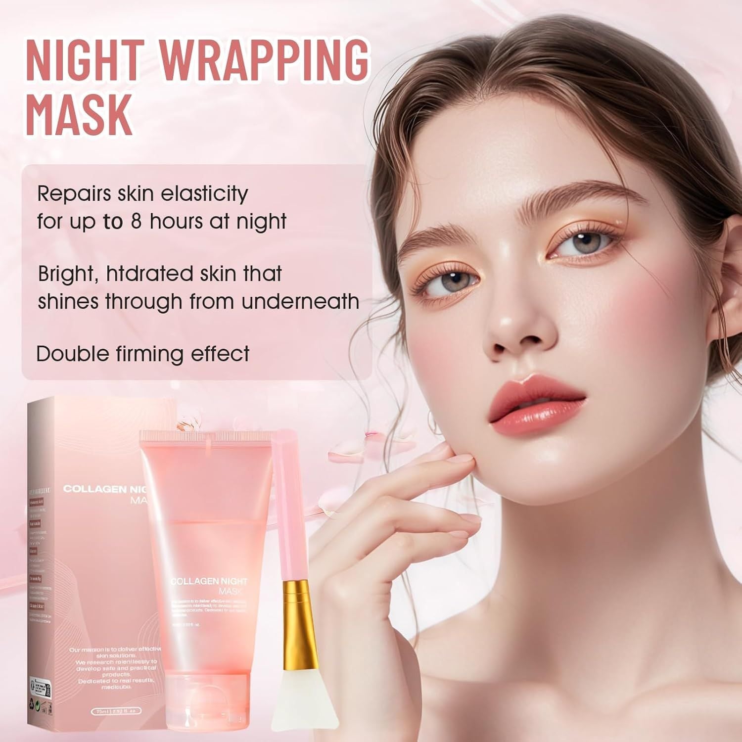 overnight collagen wrapping mask for anti aging and pore tightening