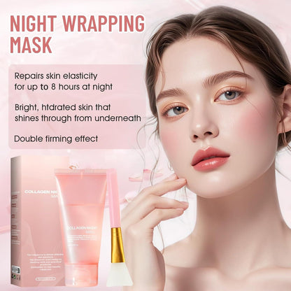 overnight collagen wrapping mask for anti aging and pore tightening