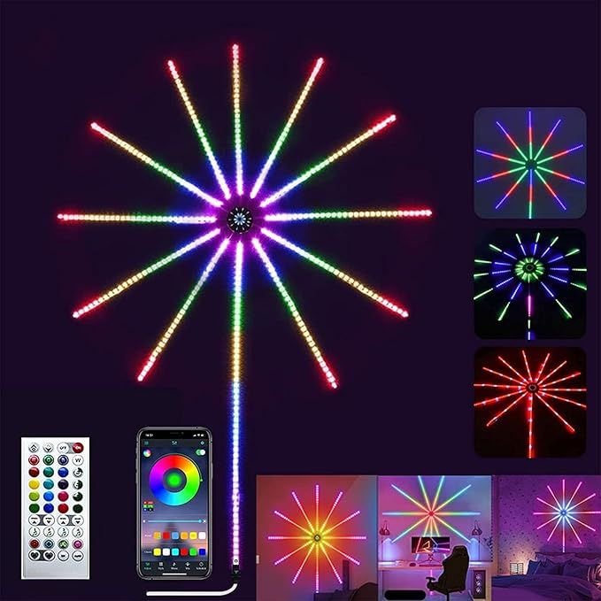 app controlled firework lights with 213 dynamic lighting modes
