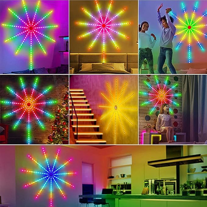 easy install firework light strip with self adhesive backing
