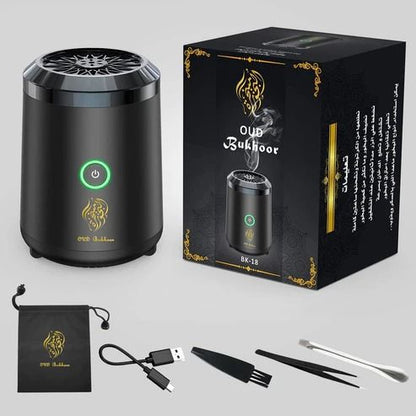 Modern electric incense burner showing ceramic heating element