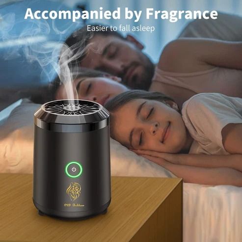 Rechargeable bakhoor burner with hair comb attachment for hair incense