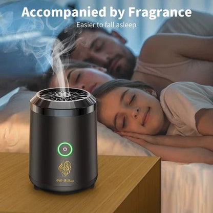 Rechargeable bakhoor burner with hair comb attachment for hair incense