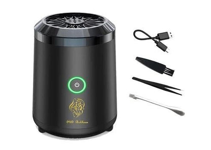 Portable electronic oud burner mabkhara in sleek black design