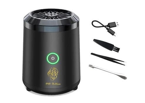 Portable electronic oud burner mabkhara in sleek black design