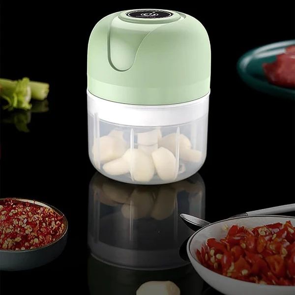 usb rechargeable cordless vegetable chopper for office and travel