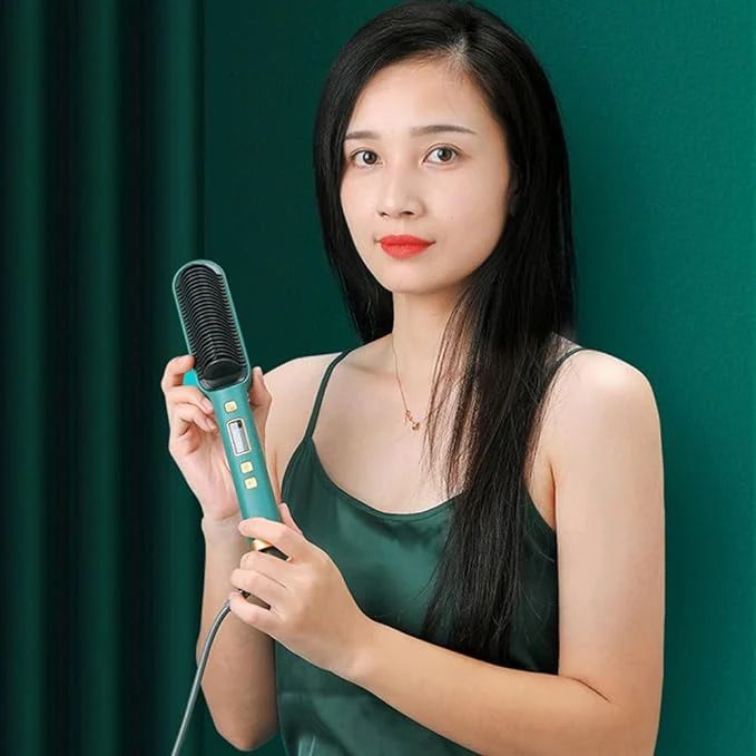 3D anti scald hair straightener comb for safe root to tip styling