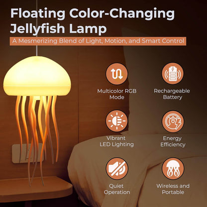 smart jellyfish lamp with color changing LED night light