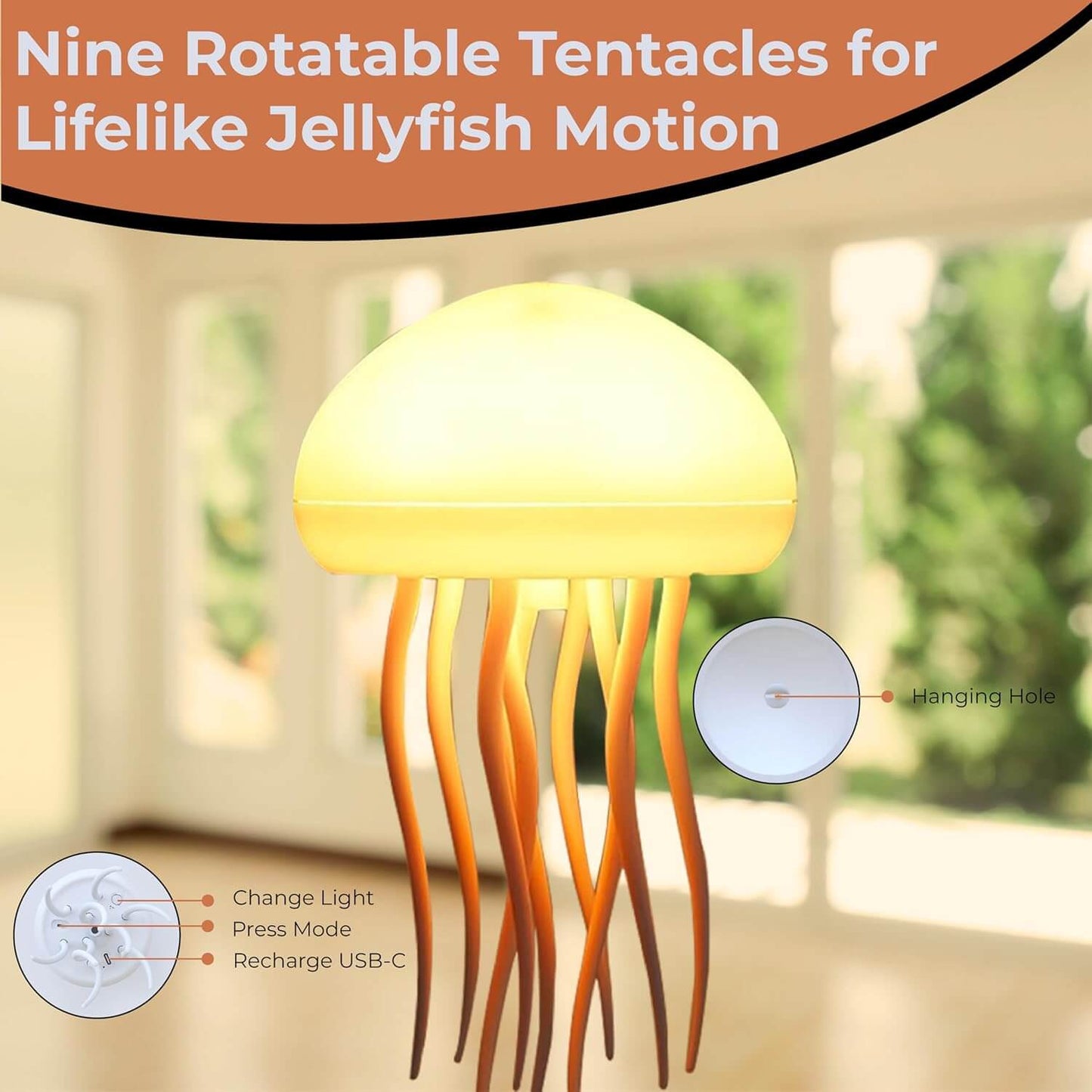 whisper quiet jellyfish lamp for bedroom and office desk