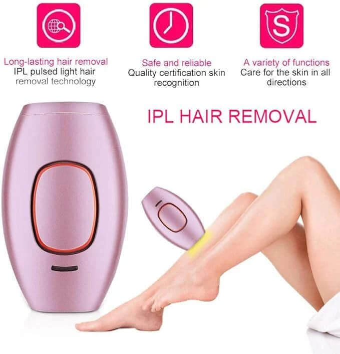 painless ipl hair removal device for bikini area and face with 999k flashes