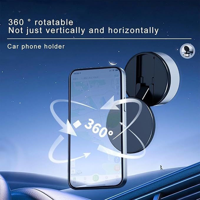 360 degree rotating mobile phone holder for hands-free navigation