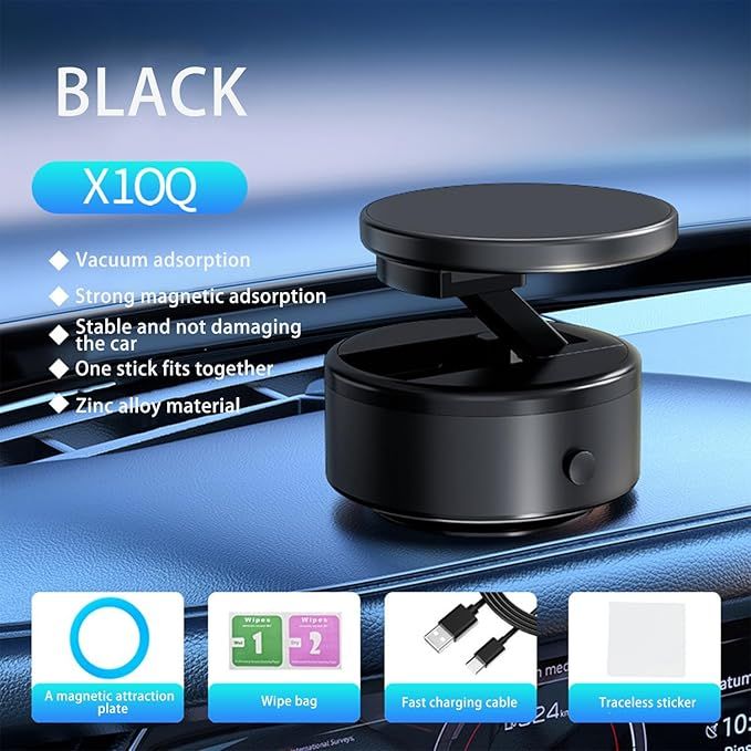vacuum locking mobile phone holder for car with heat resistant suction