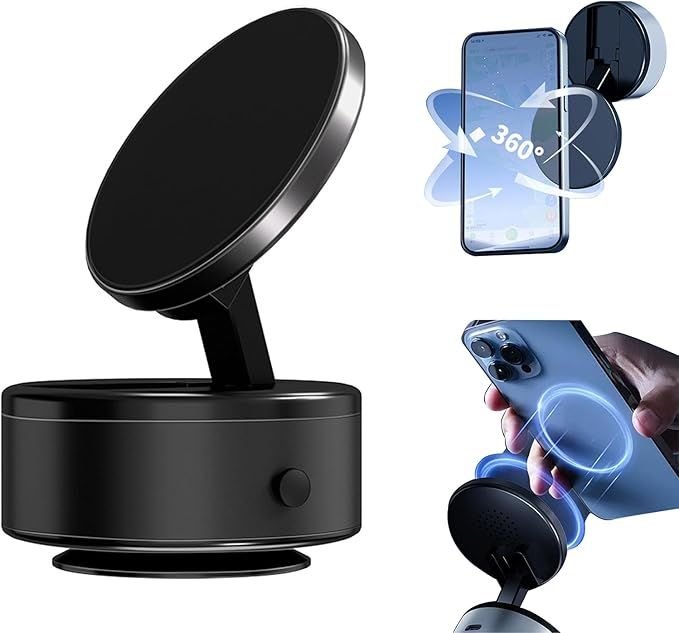 MagSafe compatible mobile phone holder for car with one-touch release