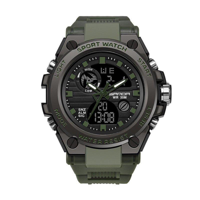 Outdoor Sports Dual Display Movement Multi - kinetic Energy Electronic Watch - LaamLooks