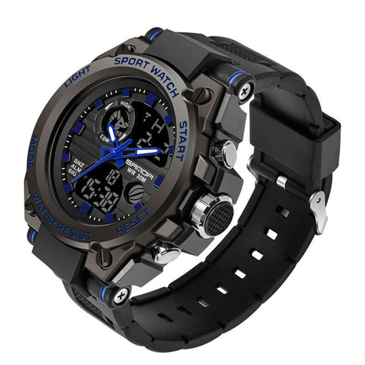 Outdoor Sports Dual Display Movement Multi - kinetic Energy Electronic Watch - LaamLooks