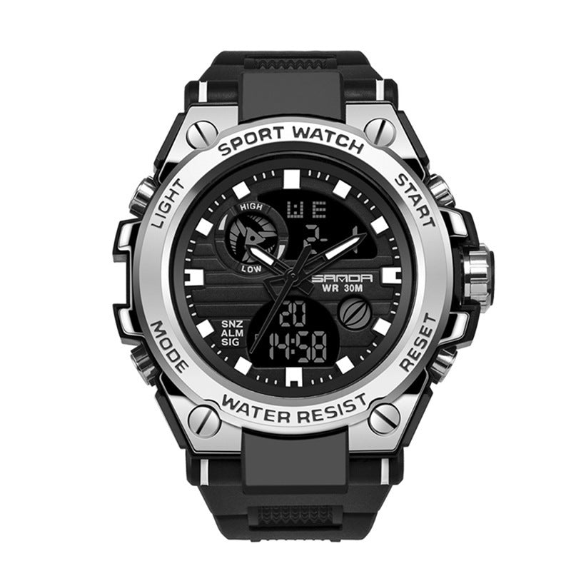 Outdoor Sports Dual Display Movement Multi - kinetic Energy Electronic Watch - LaamLooks