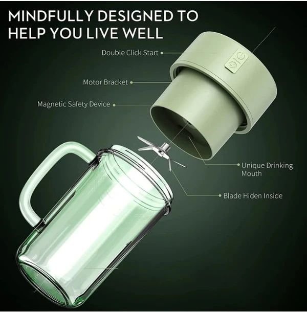 Compact electric juicer bottle for office and travel use UAE