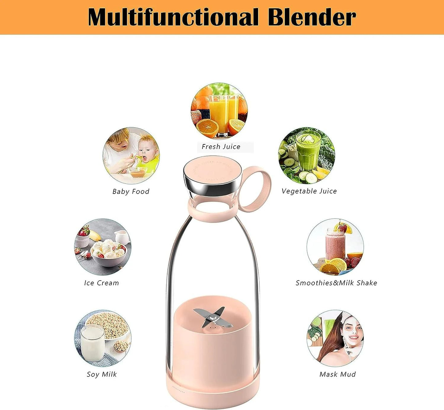 rechargeable mini smoothie maker bottle for gym bag in Dubai