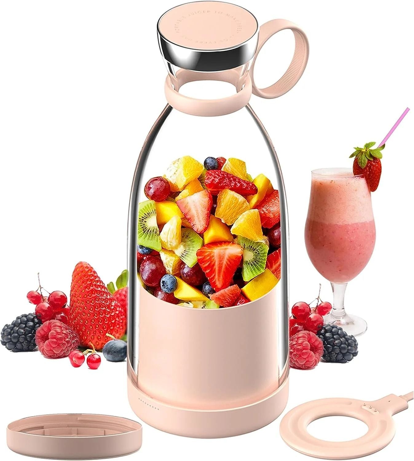 leak proof portable juicer bottle with magnetic safety switch