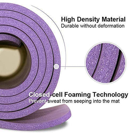anti-tear high density yoga mat for joint support and knee cushioning
