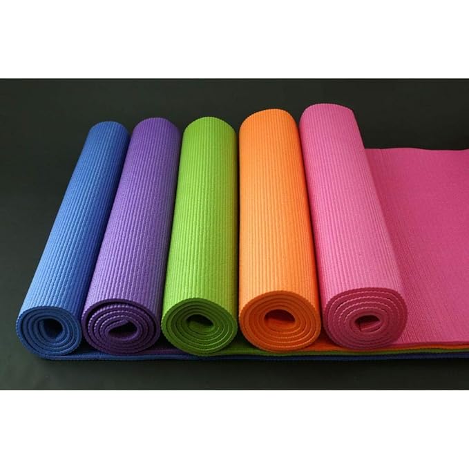 lightweight portable yoga mat with carrying strap for travel and studio