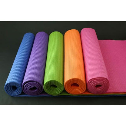 lightweight portable yoga mat with carrying strap for travel and studio