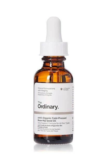 organic cold-pressed rose oil for face with natural vitamin a retinol