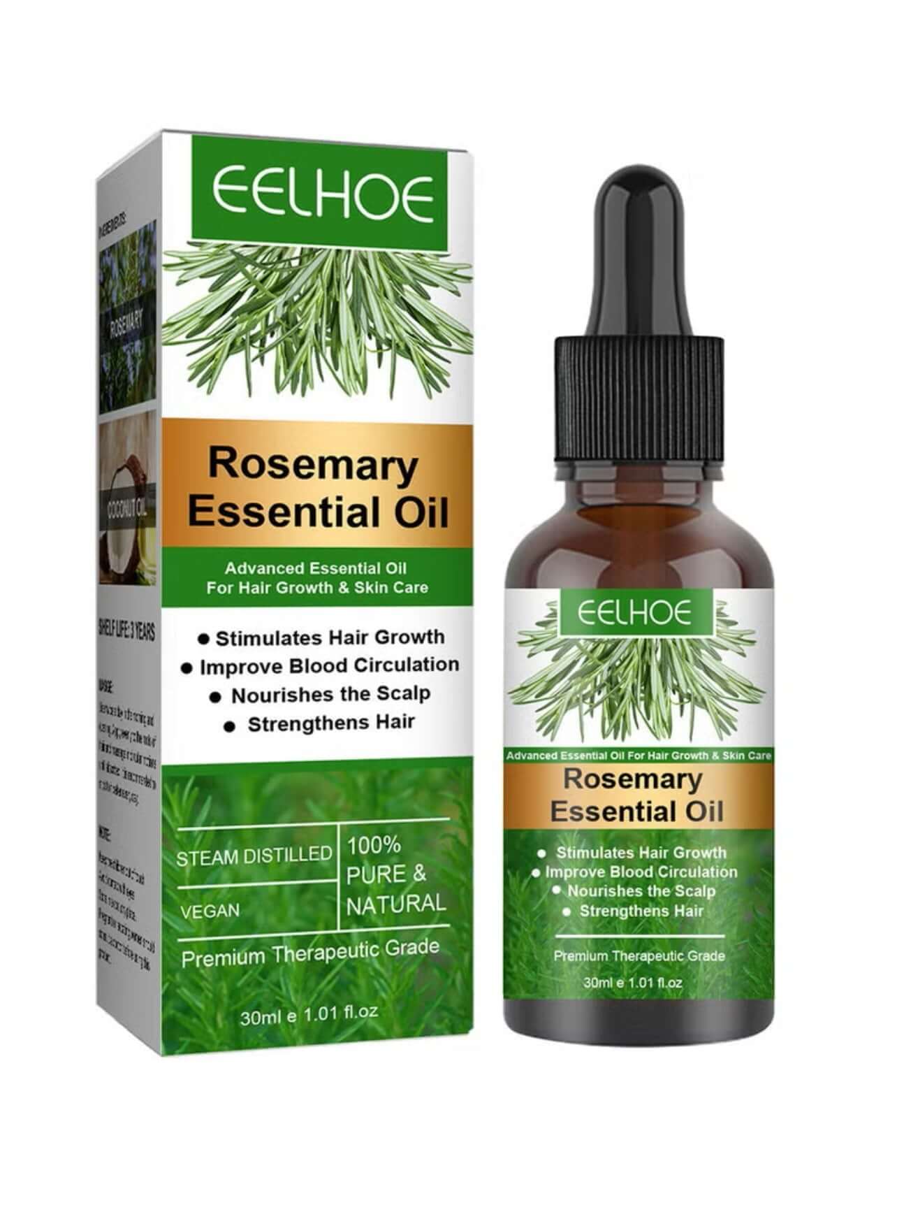 100% Pure Rosemary Oil for Hair Growth bottle - LaamLooks UAE
