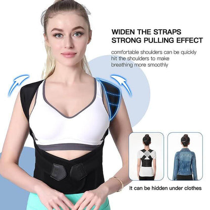 posture corrector for office workers with moisture wicking mesh fabric