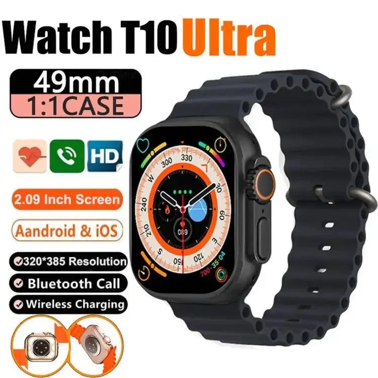 smart watch ultra 2 titanium 49mm case with orange action button