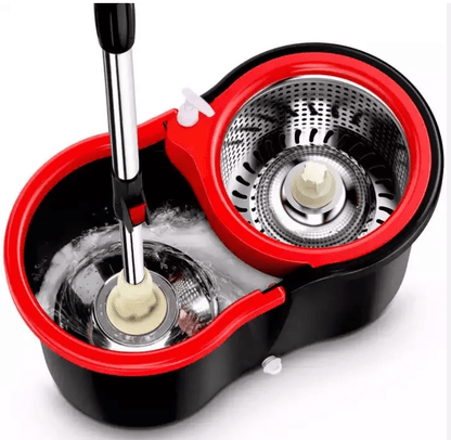 Dual Bucket Spin Mop Stainless Wringer - laamlooks