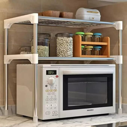 durable steel kitchen storage shelf for microwave and appliances in UAE