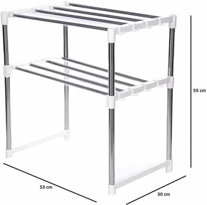 rust proof stainless steel kitchen rack for counter and under sink storage