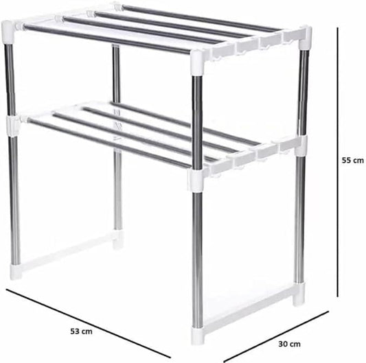 rust proof stainless steel kitchen rack for counter and under sink storage