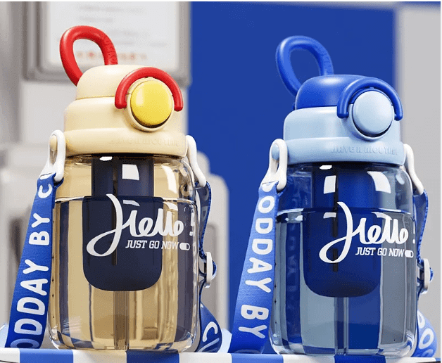 leak-proof transparent reusable water bottle for gym and university